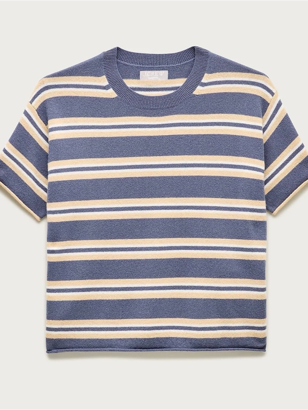J. Crew Womens Cashmere Relaxed T Shirt in Stripe